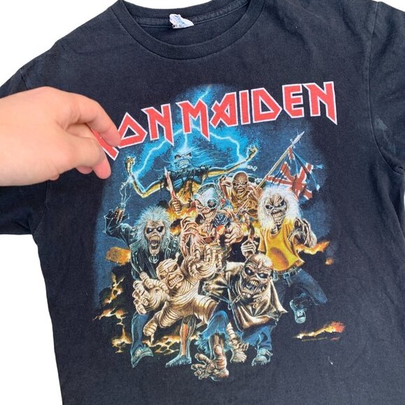 VINTAGE Iron Maiden Graphic Shirt Medium Black - Picture 1 of 4